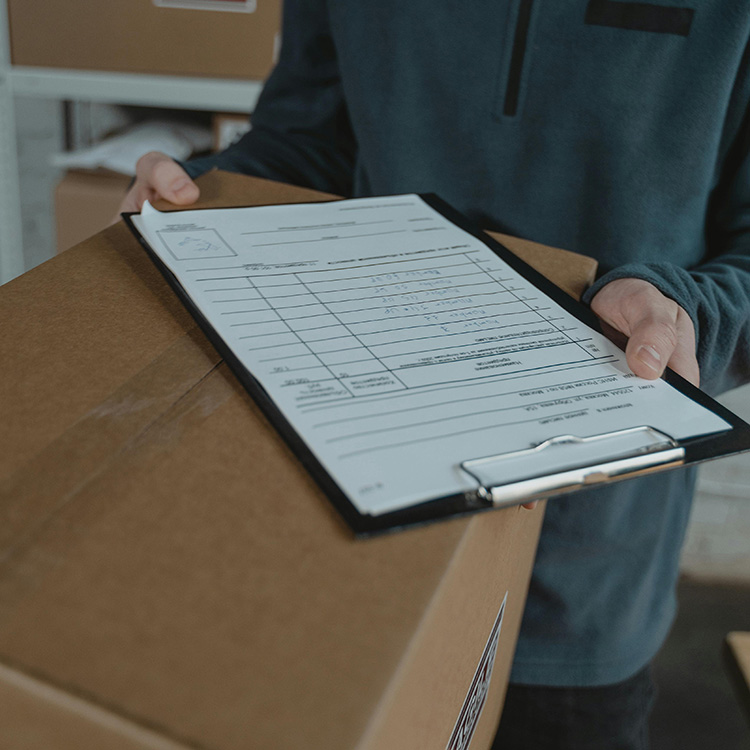Package with clipboard